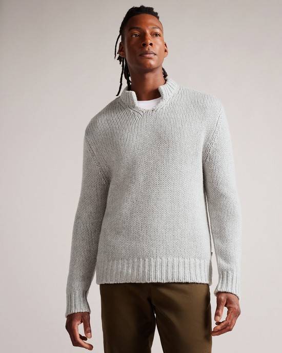 Jumpers Barbati Ted Baker Opsida Gri | RO-2610