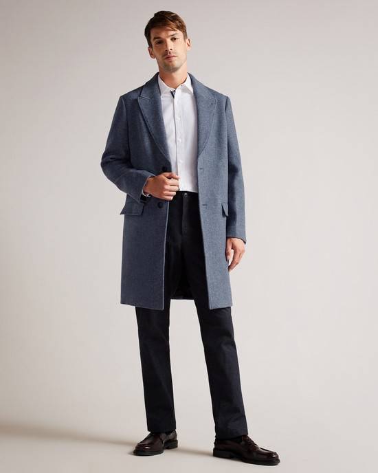 Paltoane Barbati Ted Baker Raydon Albastri | RO-3647