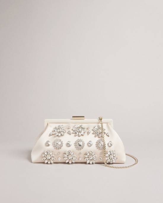 Poșete Dama Ted Baker Crysta Albi Argintii | RO-6974